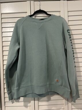Carhartt Women’s Relaxed Fit Sage Green Crewneck Sweatshirt Size XL